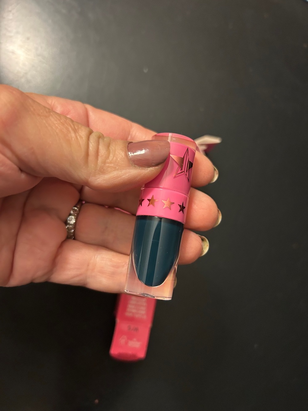 Jeffree Star Deep Teal Liquid Lipstick with Pink Cap